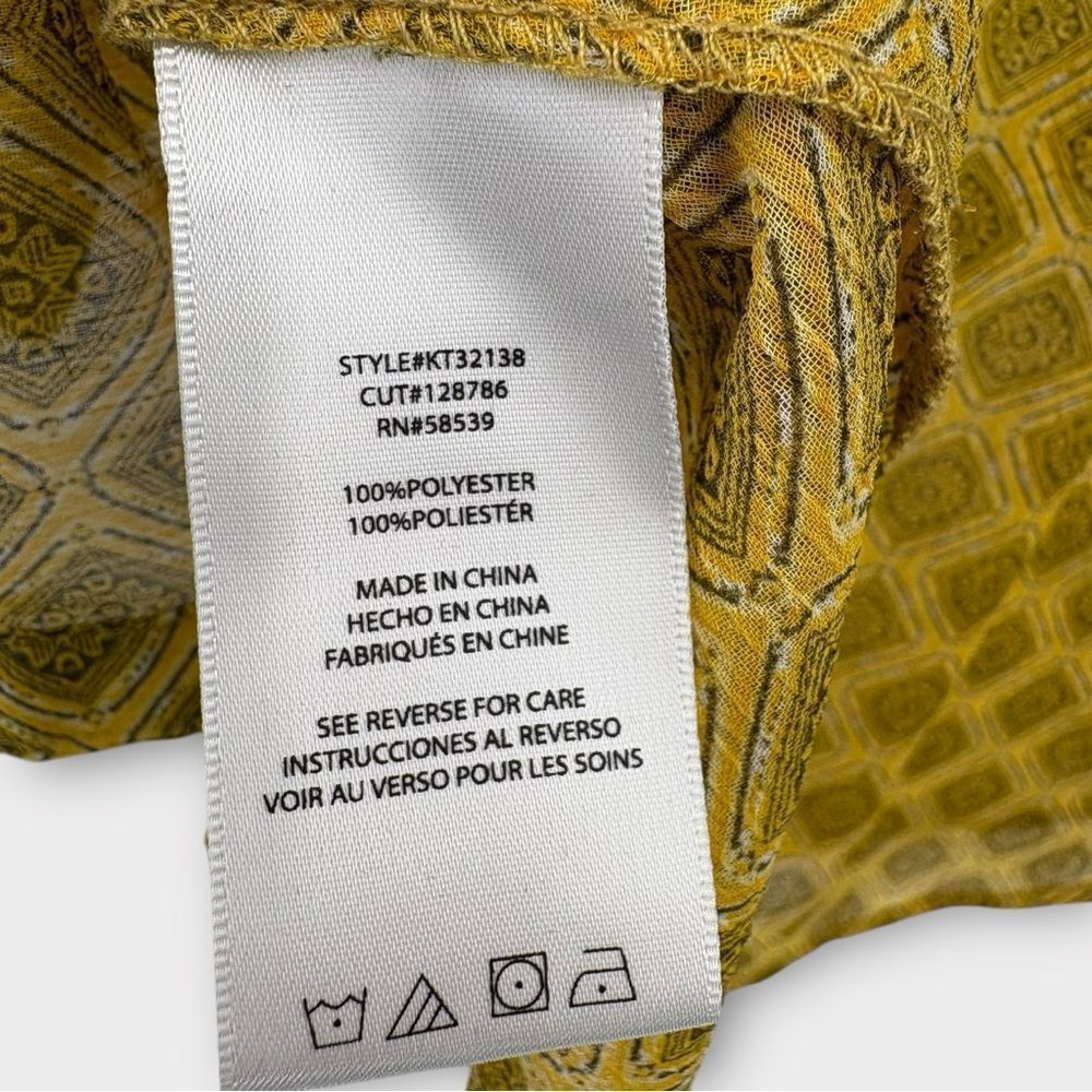 Kut Button Down Chiffon Blouse In Geometric Print… - image 4